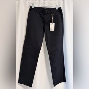Quince Black Organic Stretch Cotton Girlfriend Chino Pants